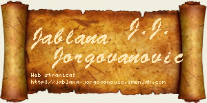 Jablana Jorgovanović vizit kartica